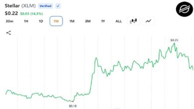 Photo of XLM от Stellar возглавляет ежемесячный рост криптовалютного рынка, поднявшись на 50 % на фоне притока токенизированных активов