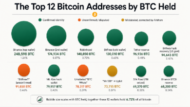 Photo of Взгляд на 12 крупнейших биткоин-адресов: кто владеет 1,35 млн BTC