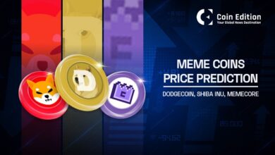 Photo of Прогноз цены мем-монет: Dogecoin (DOGE), Shiba Inu (SHIB), MemeCore (M)