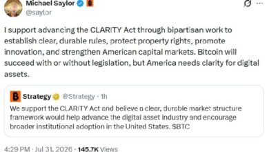 Photo of Сэйлор и компания Strategy официально поддержали законопроект CLARITY Act, касающийся криптовалют в США