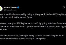 Photo of Узлы сети Bitcoin Lightning пострадали, а BTCPay объявила о выпуске экстренного исправления 2.4.2
