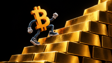 Photo of CoinShares: биткоин снова торгуется наравне с золотом как защитный актив