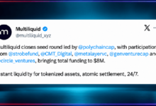 Photo of Multiliquid привлекла $8 млн для ускорения расчетов на Уолл-стрит