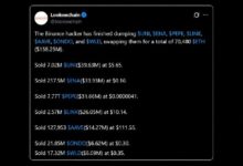 Photo of Хакер Binance сбыл альткоинов на $158 млн, следователи сомневаются в версии биржи